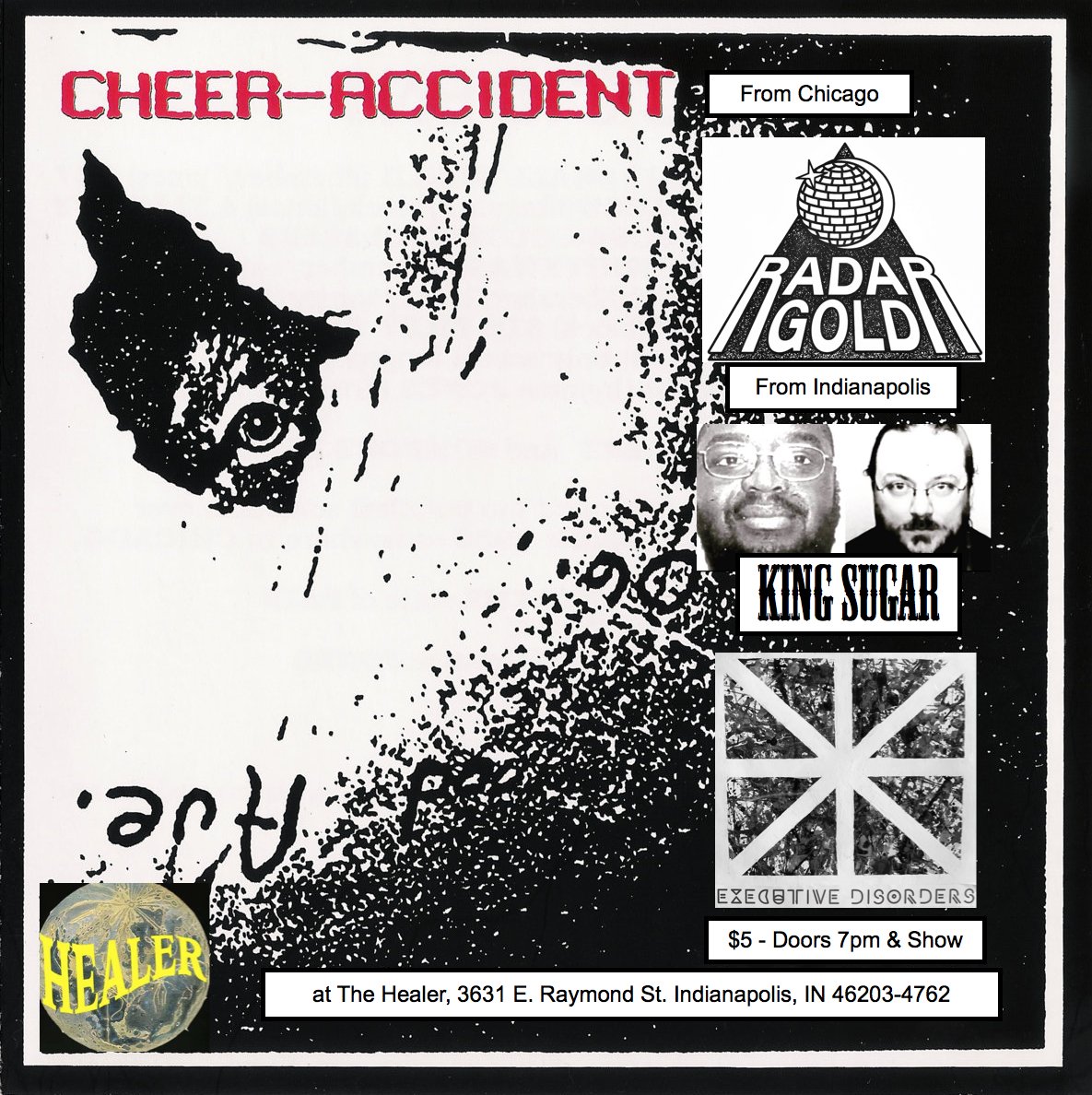 Stoked to see @cheeraccident #RadarGold #KingSugar #ExecutiveDisorders Thur 8/15 at the #Healer