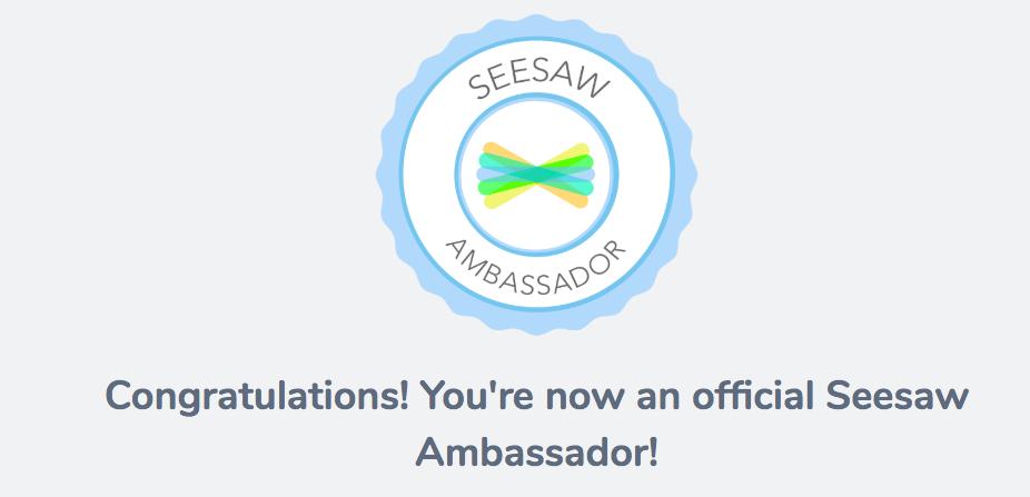 KimberlyGraeff's tweet photo. Getting ready for the new school year by completing my @Seesaw Ambassador refresher course https://t.co/hlxeyJuWGG