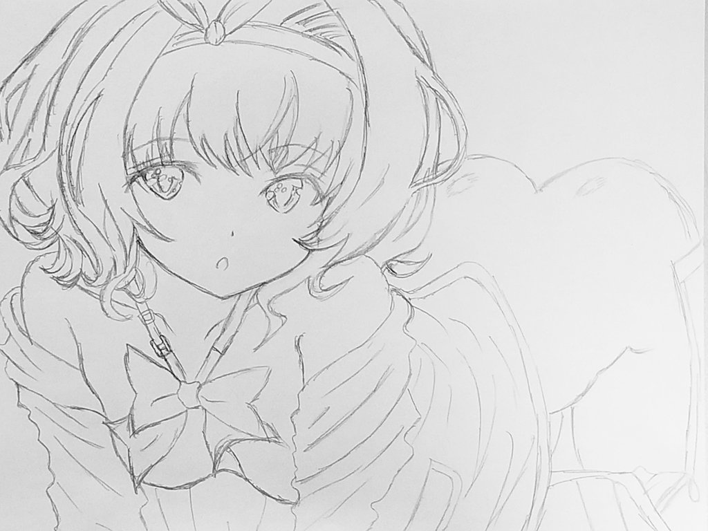 久し振りにシャーペンで
下絵を描いてみた。
影は....
めんどくさくて描いてないです(笑)

感想
・普段、ボールペン画では出ない
線の柔らかさに驚きw
・ボールペン画に慣れすぎて線を消さなかったので荒いですね?

#シャーペン下絵
#模写
#可愛ければ変態でも好きになってくれますか 
#古賀唯花 