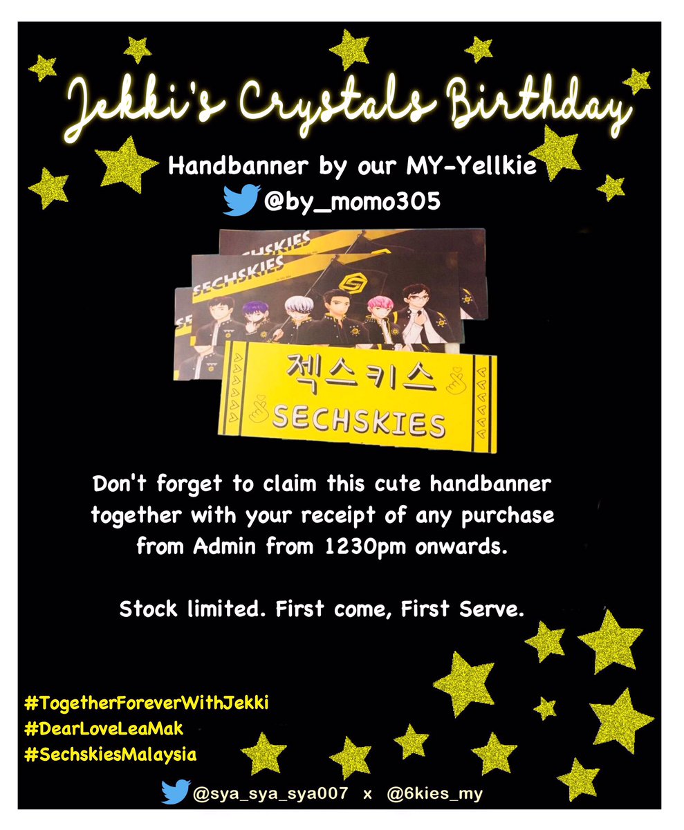 Hi Yellkies~~~ Donโt forget to claim this cute handbanner from @by_momo305 together with your receipt of any purchase from admin. Thank you momo ๐Limited, First come first serve ๐๐๐#TogetherForeverWithJekki#DearLoveLeaMak#SechskiesMalaysia