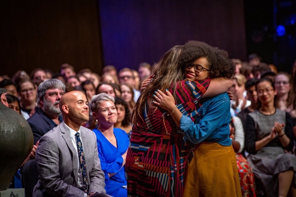 MCHSRoyals1's tweet photo. This picture was featured on a statewide email that was sent to schools today. It features MCHS student (GSA participant) Marah Mayberry and MCHS art teacher Mrs. Martinez. Reminds me that school is about so much more than teaching and learning content!!  #TogetherWeWin https://t.co/tbKXyYjJGl