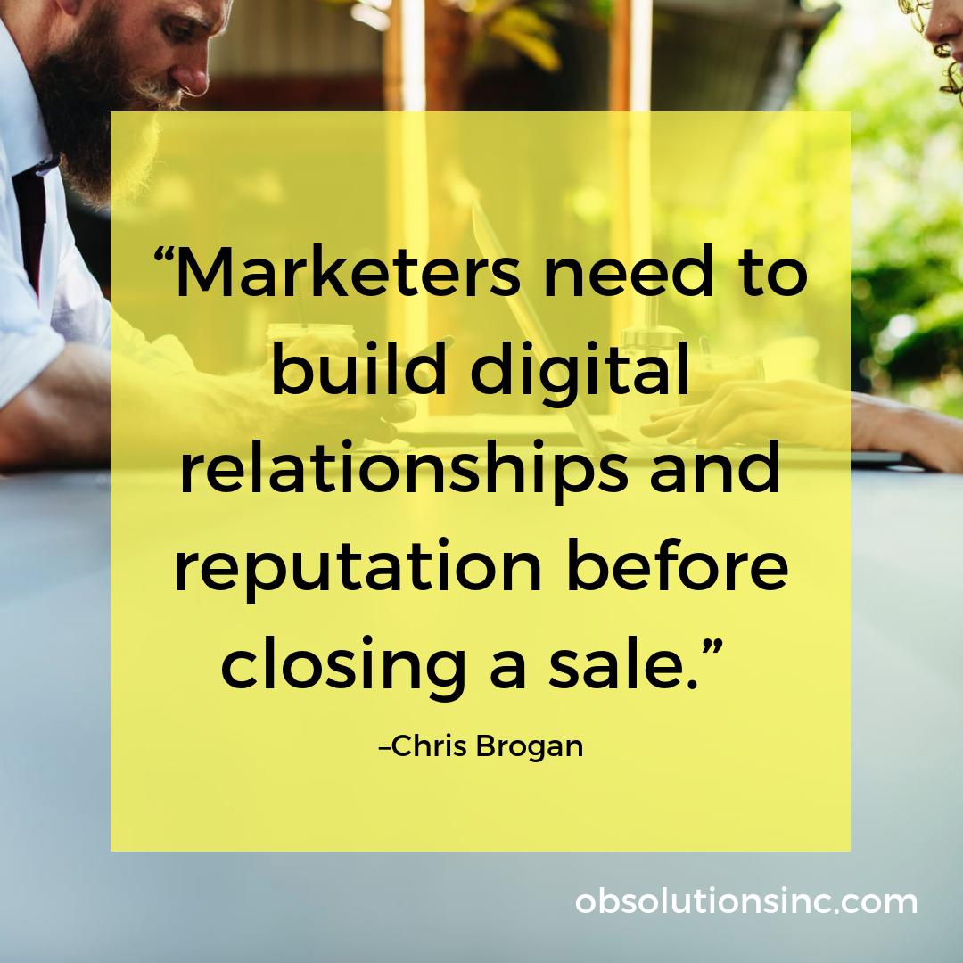 Marketers need to build digital relationships and reputation before closing a sale.

#marketing #entrepreneur #smallbusiness #adagency #digitalmarketing
#marketing #socialmedia #marketingdigital #branding #entrepreneur #socialmediamarketing #onlinemarketing #business #advertising