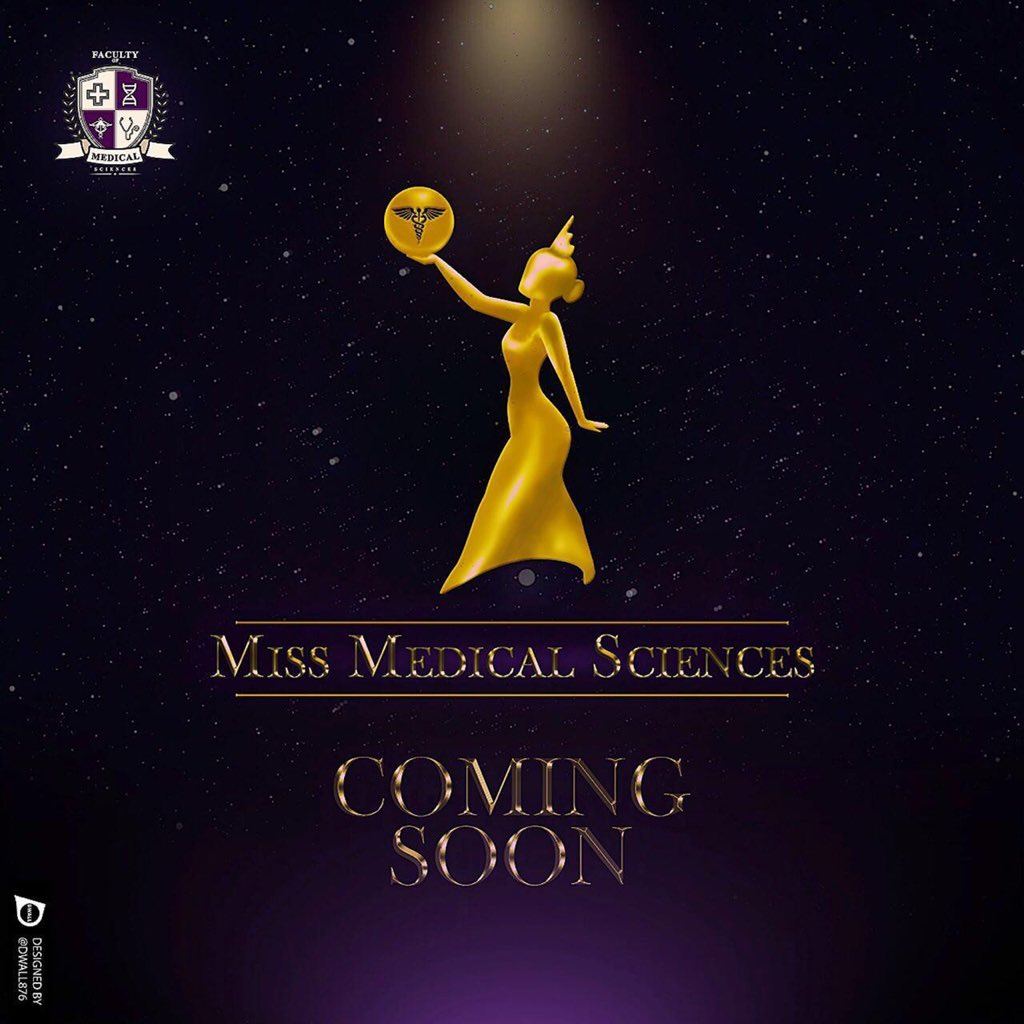 uwimedsci's tweet photo. ๐ถyeah yeah yeah yeah๐ถ
Itโs the first ever staging of Miss Medical Sciences 2019!!! One lucky female will walk away with the title and the crown. Are you ready???? -COMING SOON!!!-
#Onecrown
#Onewinner
#Onetitle
#Missmedsci2019
#UWI https://t.co/BLPYiDlzCS