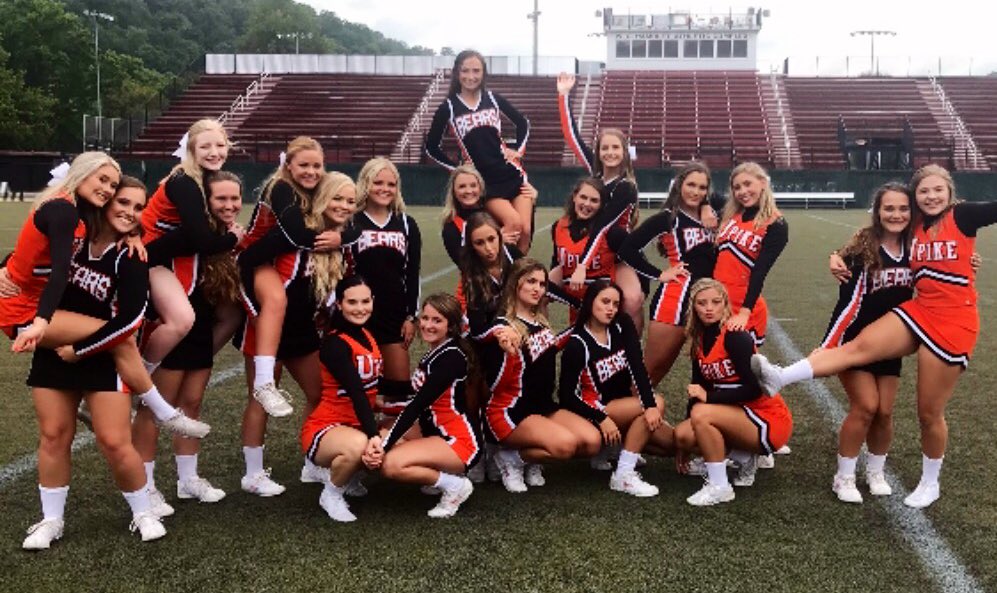 UpikeCheer's tweet photo. A wonderful, successful media day yesterday with this funny, crazy squad!!! So thankful God has allowed us to build the relationships we have so far this season. The countdown to our first football game is officially ON📸🐻🏈 🧡🖤 https://t.co/6XYepGk9Lm