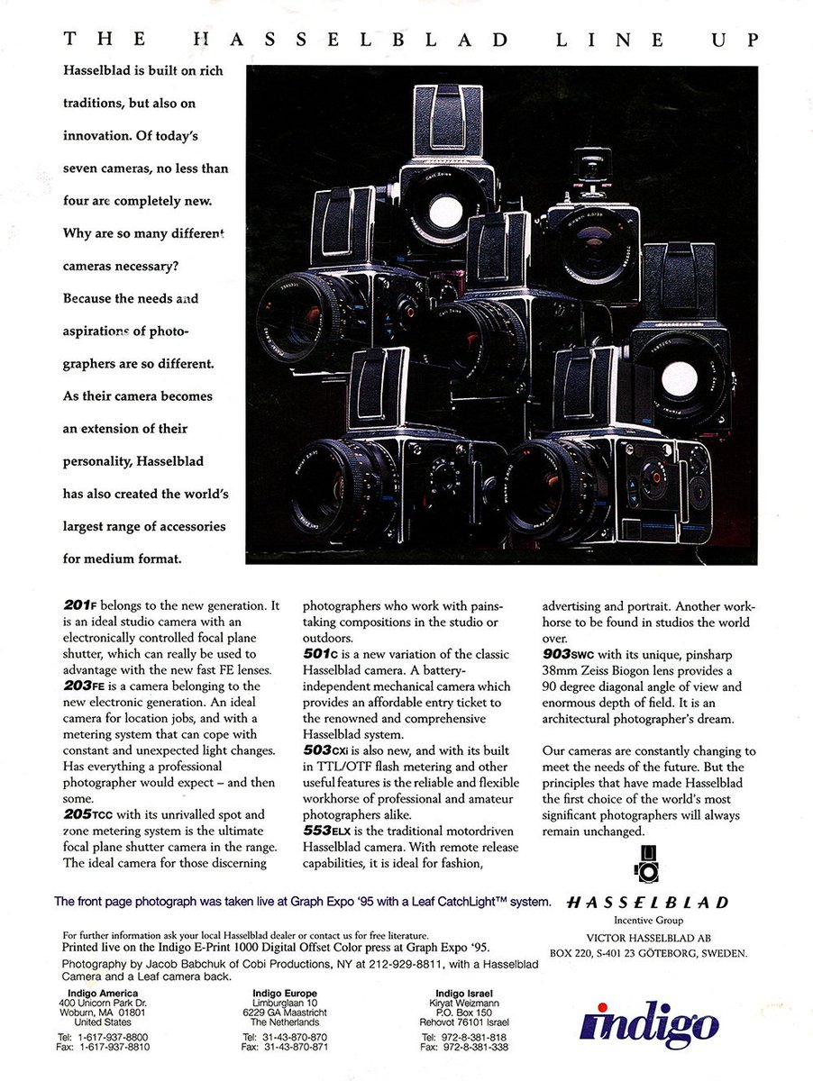 HowardIronWorks's tweet photo. Front-page photo of this 4pg pamphlet was taken live &amp; minutes later printed live on #Indigo E-Print 1000 at #GraphExpo 1995. This was a #WOWfactor at that show. Thanks, Pete (on cover) for sharing this piece for our #ThrowbackThursday post. #printinghistory #digitalprinting https://t.co/E3GZnxKkzm