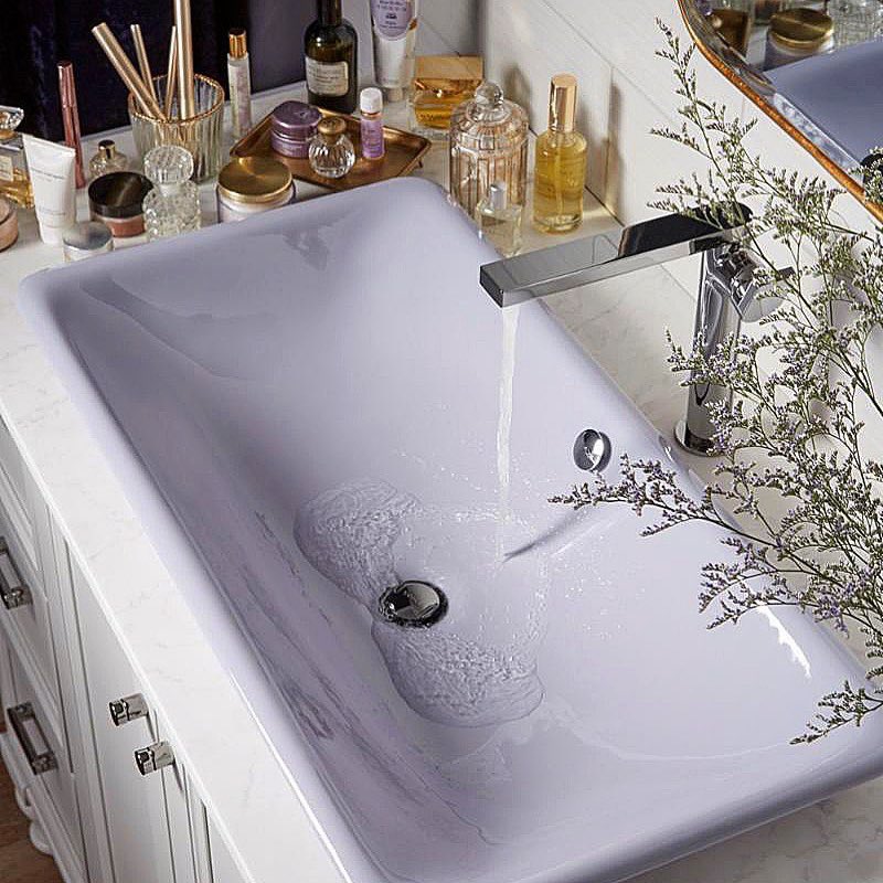 GatewaySupply's tweet photo. @kohler has a new cast iron color out.... Lavender Grey how wonderful!  #lavender #sink #kohlerideas #kohler #bathroomgoals #bathroom #homedecor https://t.co/Nl7H3SCFVM