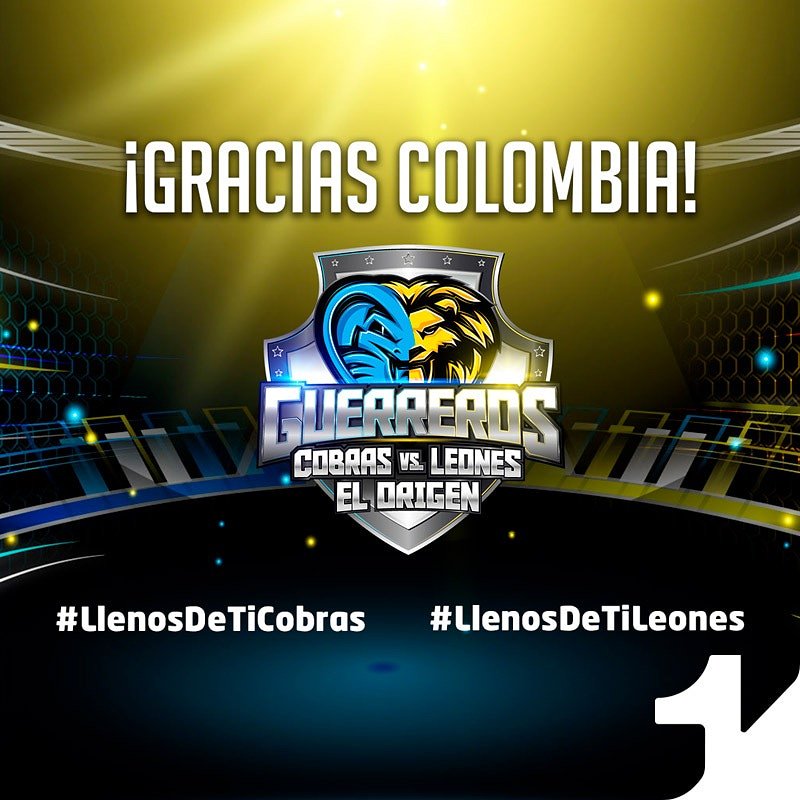 GuerrerosCol's tweet photo. ¡Gracias a todos por apoyar a sus equipos! #CobrasVsLeones
#LlenosDeTiCobras #LlenosDeTiLeones 🐍🆚🦁 https://t.co/yvbDDAeORJ