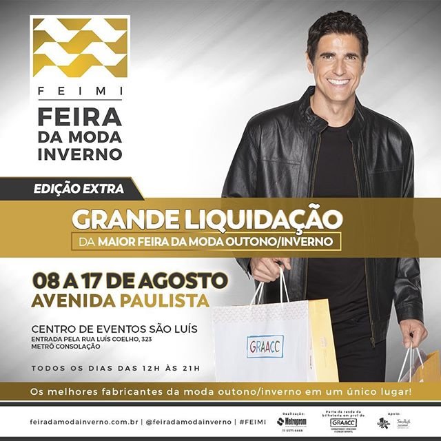 CourosParra's tweet photo. A edição extra da FEIMI - Feira da Moda Inverno segue no Centro de Eventos São Luís em São Paulo/SP até sábado. Venha conferir o estande Parra Couros - Reynaldo Gianecchini veste jaqueta Sport preto Parra Couros! #feimi #feiradamodainverno #ADonadoPedaco
@RGianecchiniJR https://t.co/FebFhMbkQn