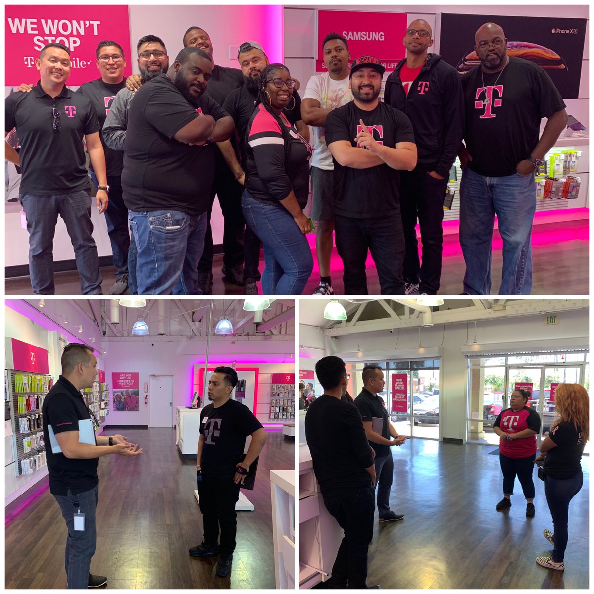 dannyh0622's tweet photo. Awesome meeting with the HIT 🧩Team and store visits with TFB Account Executive David D. Dropping knowledge 🔑🔑 and getting our teams excited for this new partnership 💪🏼🤟🏼 #tmobile #magenta #westisbest #hitmobile #LosAngeles https://t.co/zgDOOcKVHP