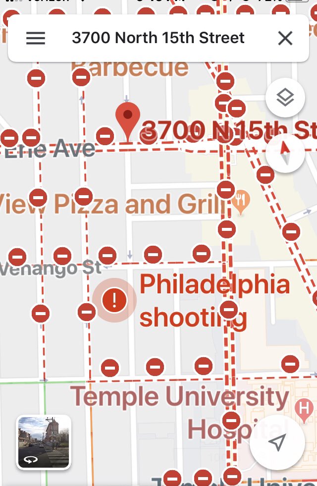 MikeSchuhTV's tweet photo. Much of North Philly surrounding #TempleHospital shut down after multiple police officers shot. https://t.co/iXpZYSjsgQ