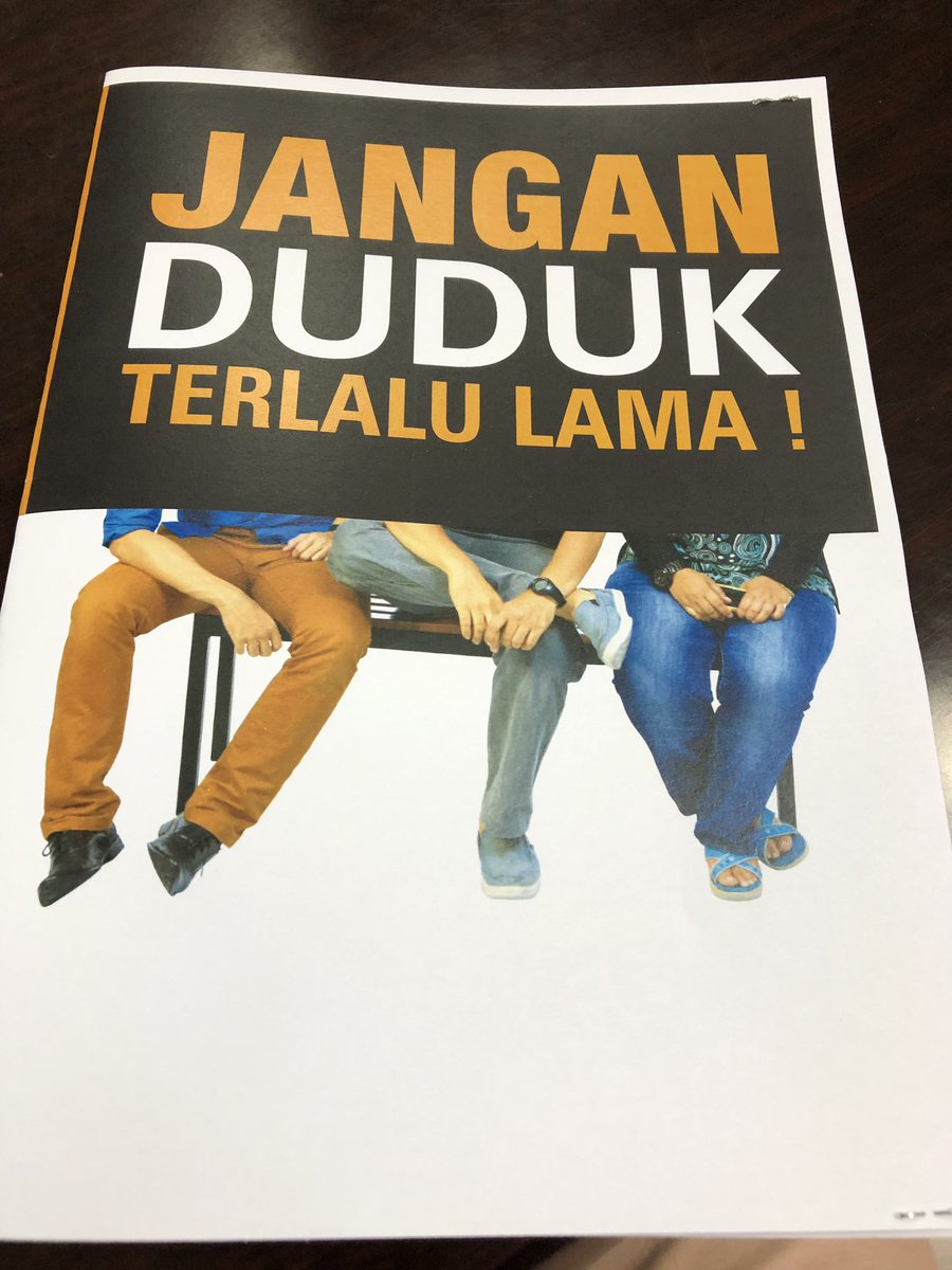 Today marks the start of the first intervention study on reducing sitting time with #mHealth in #Malaysia and maybe even #Asia. All done in Malay by my student from <a href="/unimalaya/">Universiti Malaya</a> . Jom jangan duduk