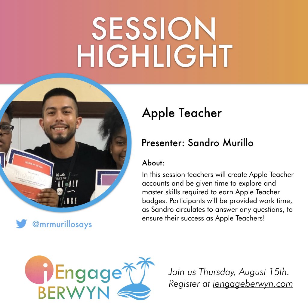 SESSION HIGHLIGHT:
Apple Teacher 🍎

#iEngageBerwyn