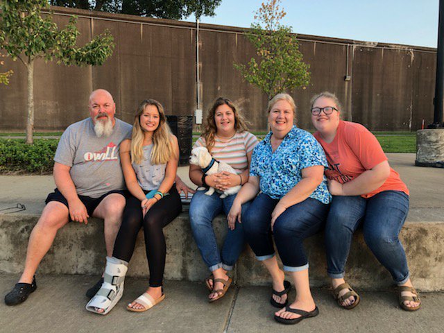 Had a great evening together before taking these 3 amazing daughters off to college. #FamilyFirst #brightfutures