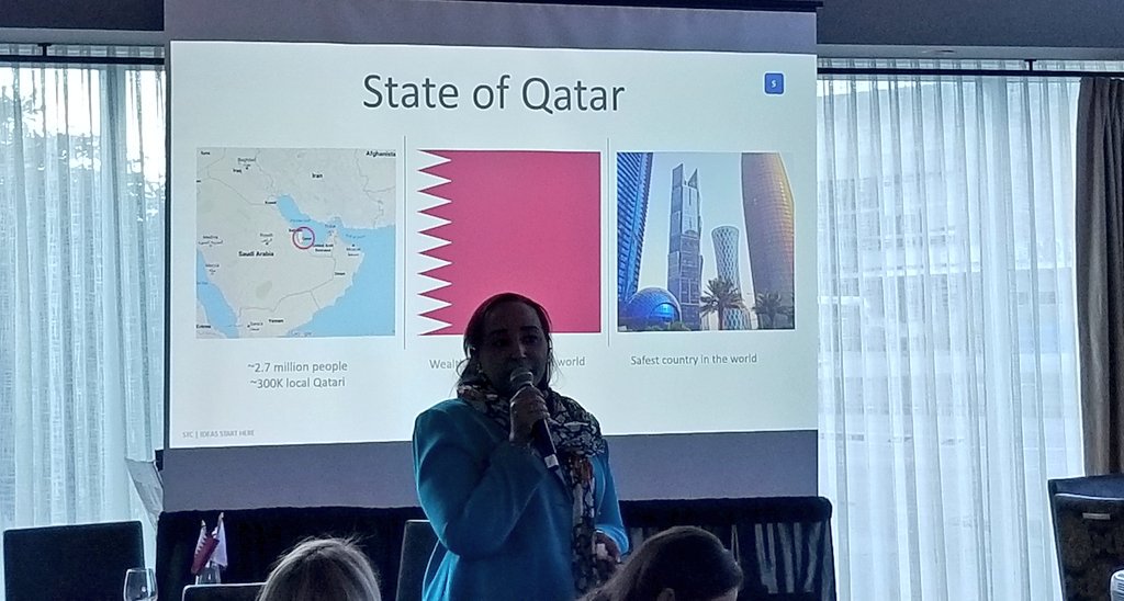 baltstadter's tweet photo. Great talk from Dr. Hayat about Qatar's IIS implementation at the @stc_health reception tonight.
#AIRA2019 https://t.co/Owb2xJU8ZB