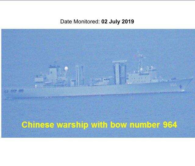 manilabulletin's tweet photo. LOOK: Photos of 4 Chinese warships that entered Philippine waters, particularly at Sibutu Strait in western Mindanao, without notifying the Philippine government (📷 AFP- Western Mindanao Command) | via @aaronrecuenco https://t.co/N2X6m47my4
