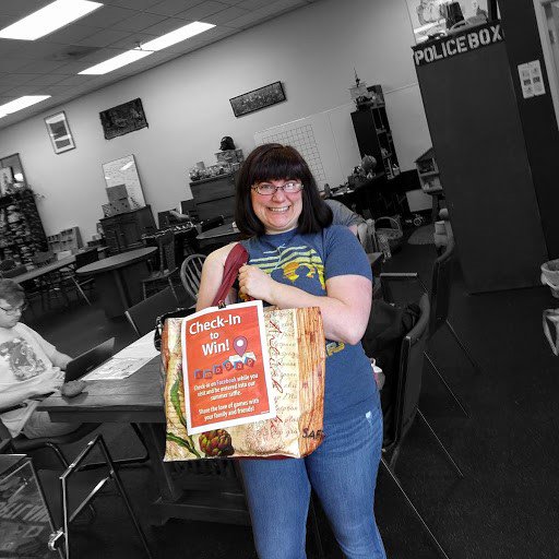 imogap's tweet photo. The winner of our July Facebook Check-in Raffle,  Katie Landry-Ellenburg, picked up her bag of goodies!  We have one more to give away for the month of August.  When you stop by IMOGAP, don't forget to check in on Facebook and set the post public to be entered for the drawing. https://t.co/IrGJCEVkrn