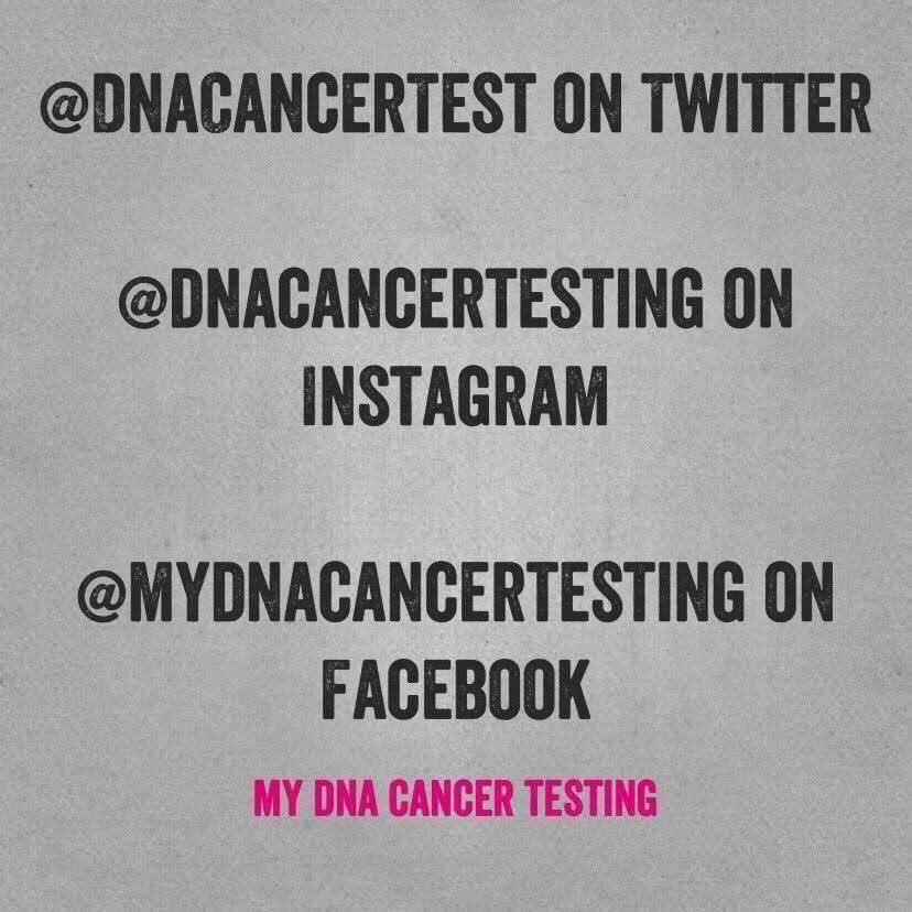 DnaCancerTest's tweet image. Follow us on all these social media sites. #mycancerdnatesting