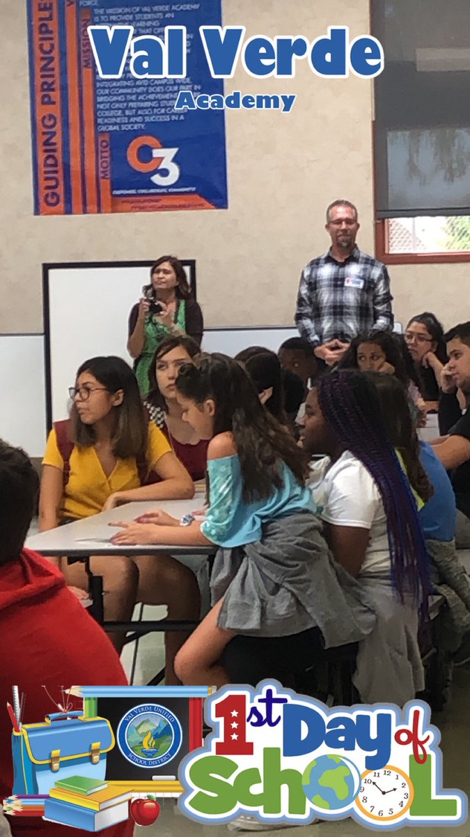 J_Doskocil's tweet photo. What a fun way to spend #VVFirstDayOfSchool19! We did parent orientations, team building activities, introductions of new staff, welcoming of new families and greetings to returning families all mixed in with a lot of laughter and joy @ValVerdeAcademy! https://t.co/wtQeqYebQo