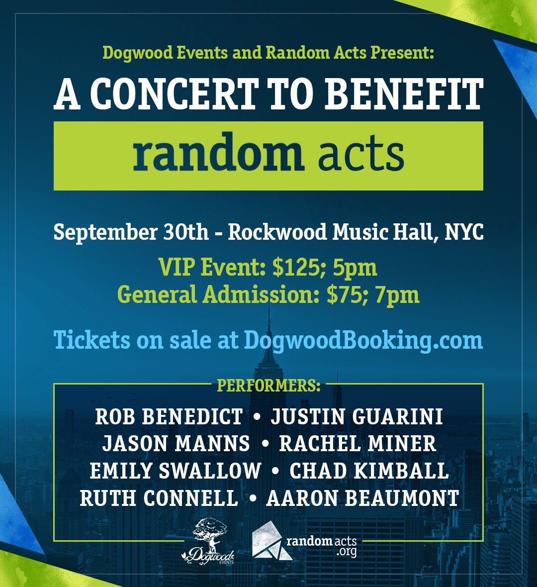 RandomActsOrg's tweet photo. Save the Date! On September 30th come and join a concert to benefit us, Random Acts! https://t.co/LNQMnkTFJg