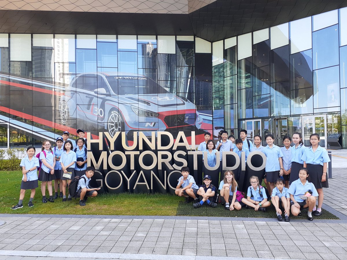 HammerbergRyan's tweet photo. The year 7 students traveled to the Hyundai Motor Studio for their entry point on Discovery. Making relevance happen! #imyc #seoulforeignbritishschool #sfs1912 #entrypoint https://t.co/6Q5fxfJpeJ