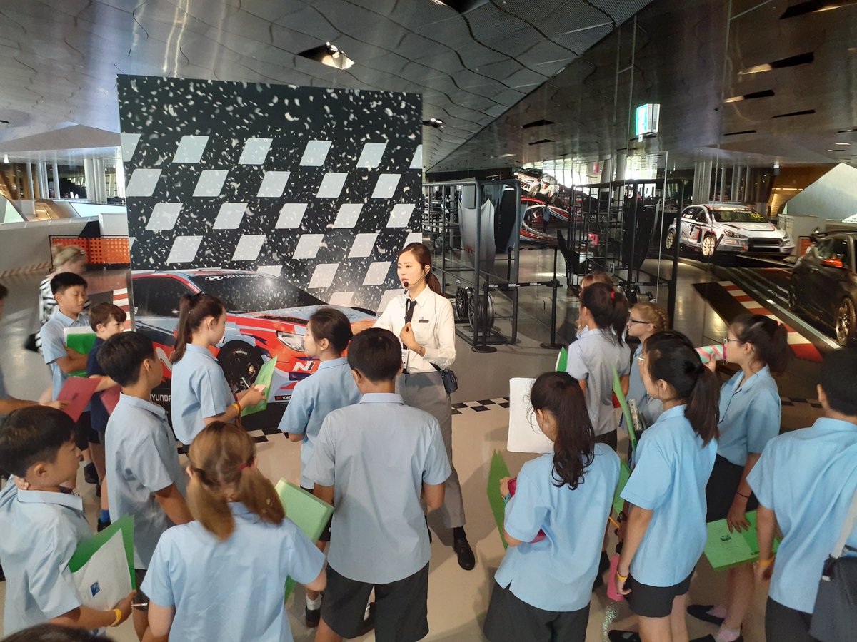 HammerbergRyan's tweet photo. The year 7 students traveled to the Hyundai Motor Studio for their entry point on Discovery. Making relevance happen! #imyc #seoulforeignbritishschool #sfs1912 #entrypoint https://t.co/6Q5fxfJpeJ