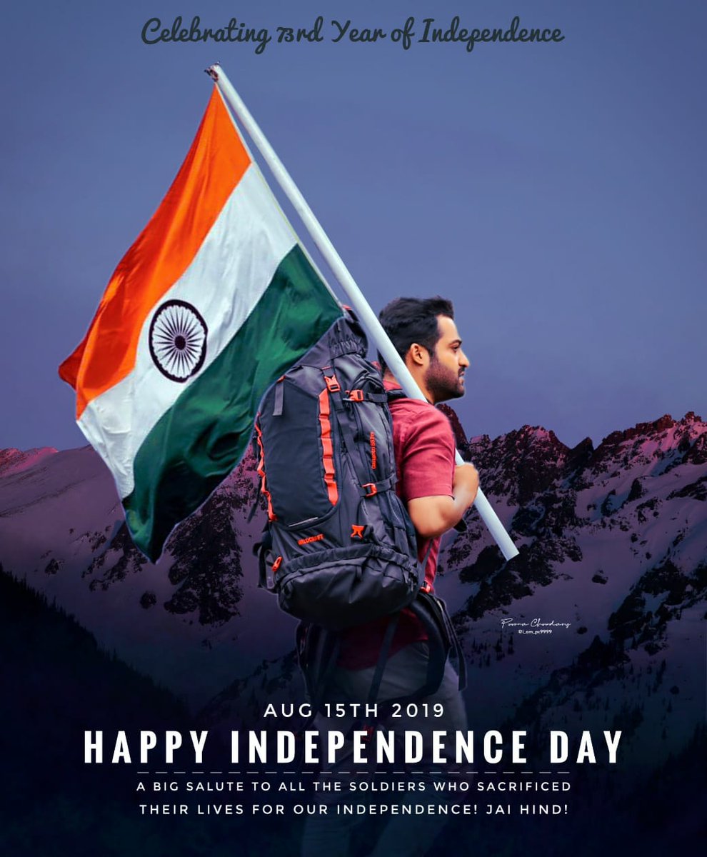 TarakSai4NTR's tweet photo. #12YearOfBBYamadonga
Happy independence day to
   All my dear tarak anna fans
జై ఎన్ టి ఆర్..... https://t.co/kI3OrB2DZ2