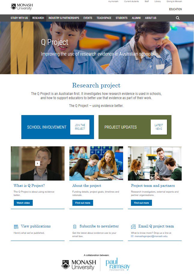 MonashQLab's tweet image. We aim to change the debate about evidence in education from a focus on quality evidence to a focus on quality use. Want to know more?  #MonashQProject #changeit #usingevidencebetter monash.edu/education/rese…