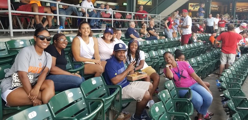 CollSportsComm's tweet photo. Great to see 2019 @NCAA Inclusion Grant recipients-all who attended #CoSIDA19 convention as grant winners-at the NCAA HQ for a visit & networking. Here, they enjoy an afternoon @indyindians game w/ members of @NCAAstats, Media Coordination & Leadership Development staffs! https://t.co/yHwUJ9Bu9i