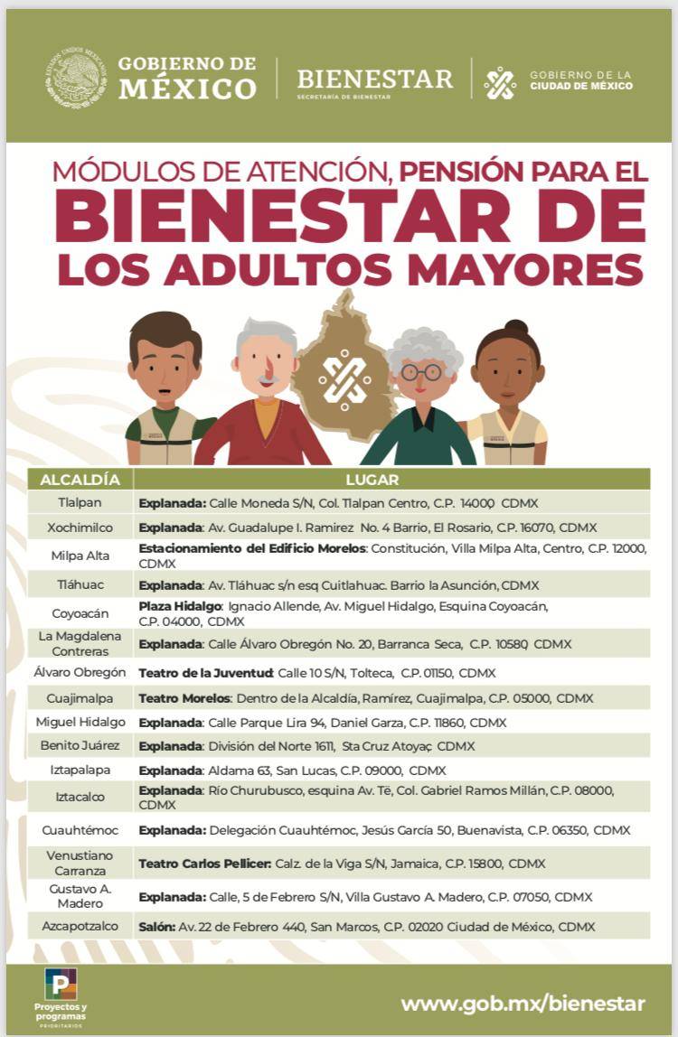 SEBIEN_cdmx's tweet image. Tienes dudas sobre la tarjeta del bienestar para PERSONAS MAYORES en la #CDMX, acércate a la mesa de atención instalada en tu alcaldía y los servidores de la nación sabrán apoyarte. Trabajando juntos @bienestarmx @DIFCDMX #SIBISO #INED #EnvejecimientoDigno