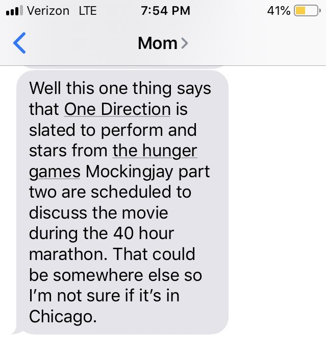 TheNinaBlanco's tweet photo. My mom is going to @GMA tomorrow in Chicago. Do I tell her Hunger Games 2 came out in 2013 and 1D broke up in 2015? I don’t know where she got that from 🤣 #OhNorma #GMA #GMARoadTrip #Chicago https://t.co/GqT0X0GYDC