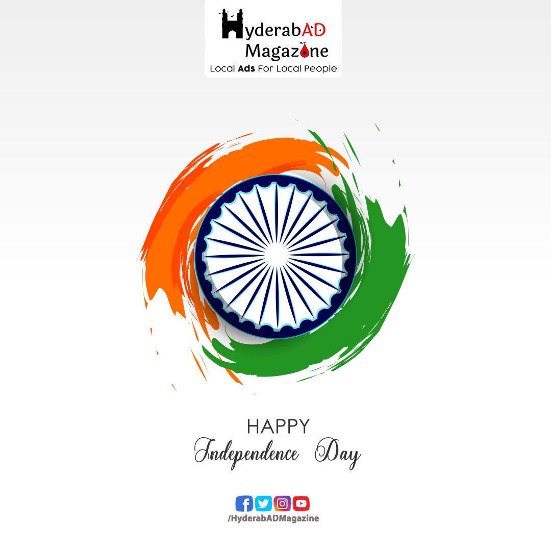HydMagazine's tweet photo. Thousands Laid Down Their Lives so that Our Country can Celebrate this Day
#HappyIndependenceDay2019 #HappyIndependenceDay #IndependenceDay #IndependenceDayIndia #IndependenceDay2019 #Independence #independencedayofindia #HappyindependencedayIndia
#HyderabADMagazine #HyderabadAD https://t.co/Hiuxkn3rzW