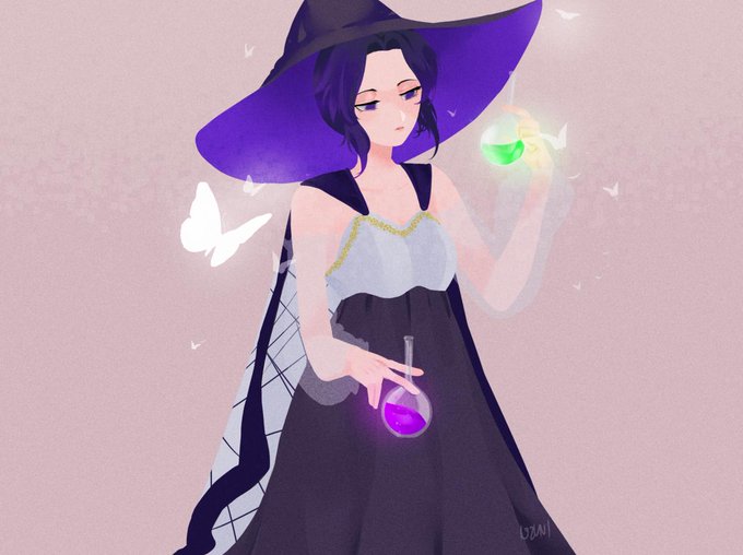 iun 📌cms openさんがTwitterに投稿した胡蝶しのぶ(鬼滅の刃)のイラスト。