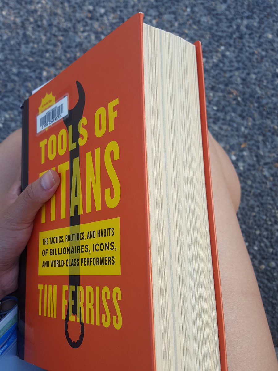 LINFINITE's tweet image. Finally picking up tools of titans. First reaction: THAT'S THICCC. Second reaction: I shouldn't be surprised. @tferriss