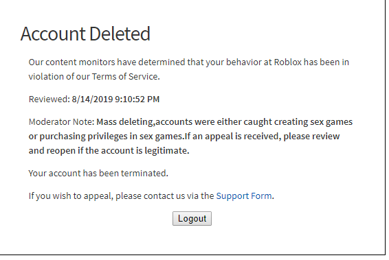 Myusernamesthis Use Code Bacon On Twitter Just Got My Account Deleted For This Never Done Anything Like This Wth Roblox - content roblox account deleted