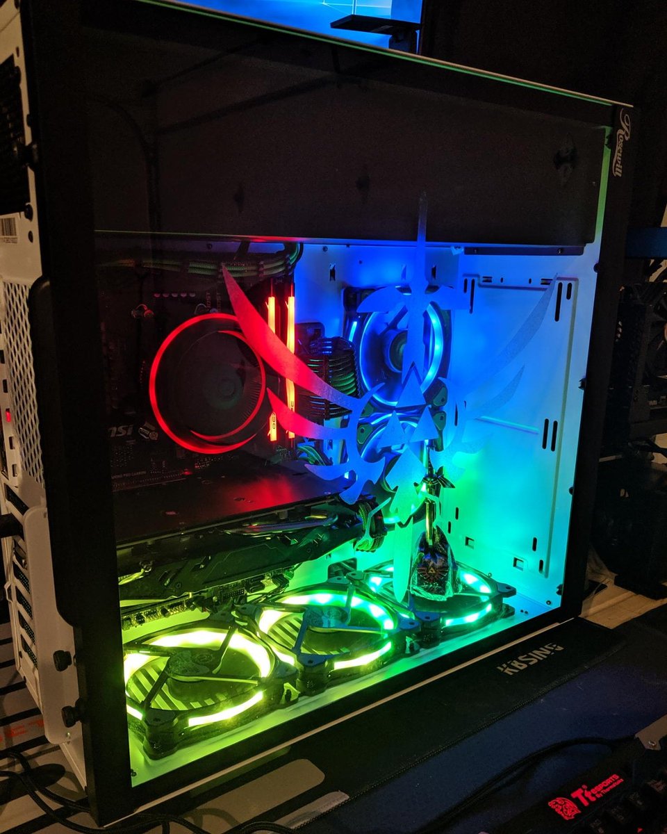 ModMyMods's tweet photo. A full look at the Zelda themed chairty build from Mr @Shellback_Tech

A great guy, doing great things, for a great cause!

#liquidcooling #Watercooled #liquidcooled #watercooling #charity #veterans #giveaway #livestream #twitch #shellbacktech #techtalk https://t.co/aGhoobyiyF