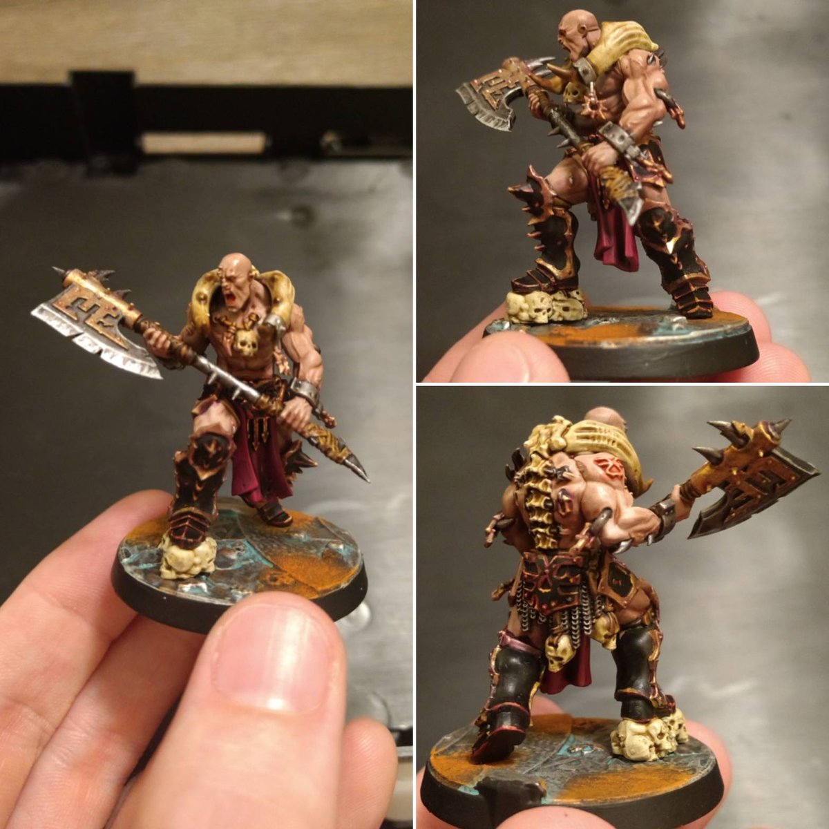 BattleMalletHQ's tweet photo. One Slaughterpriest down, one to go!
#PaintingWarhammer #CitadelColour #CitadelMiniatures #TabletopGames #TabletopWargaming #AgeOfSigmar #BladesOfKhorne #Chamon #Slaughterpriest #Warmongers #NoVAOpen #AgeOfSigmarDoubles #BloodForTheBloodGod #SkullsForTheSkullThrone #BFTBG #SFTST https://t.co/o5EOCXh4M0