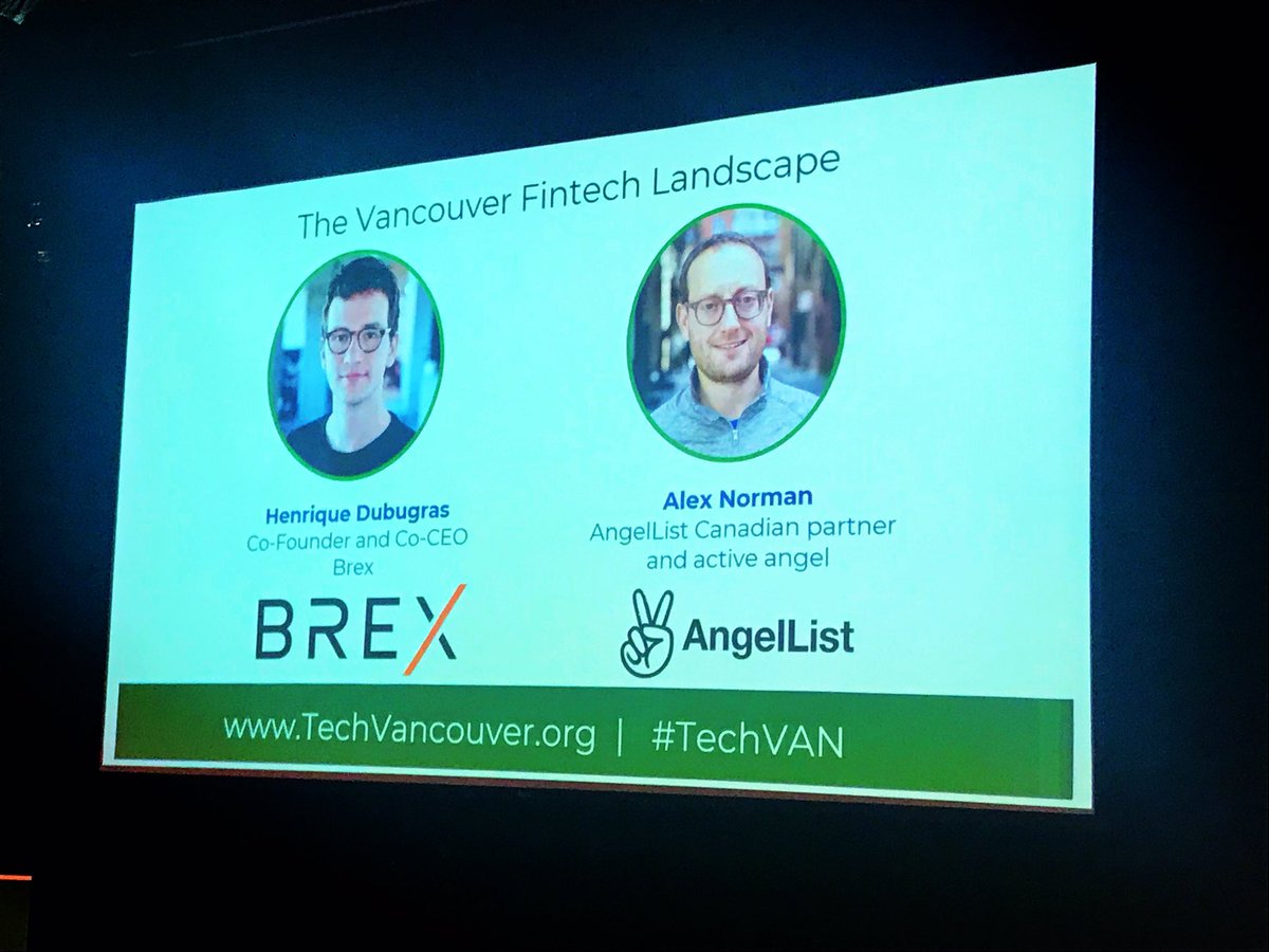 cdntechjournal's tweet image. $2.6 billion startup @brexHQ has opened an office in Vancouver, BC, announced CEO @hdubugras at #techvan #bctech #yvrtech