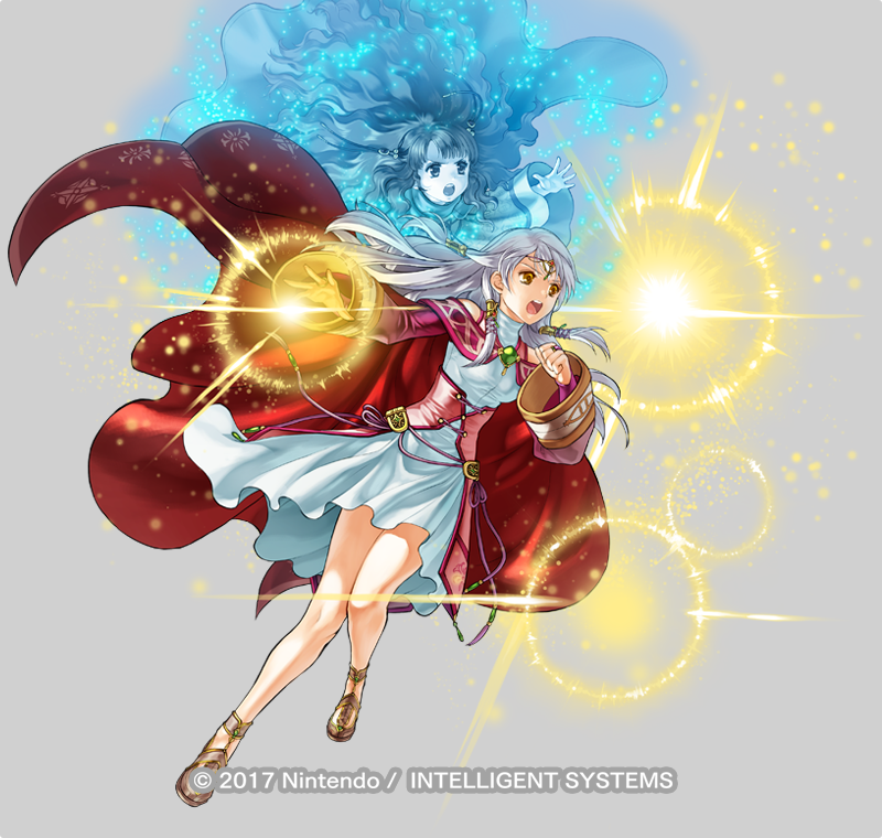 micaiah (fire emblem) dress long hair yellow eyes 2girls multiple girls circlet cape  illustration images