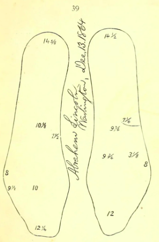 5/ ...and is thought to have had flat feet (Lincoln's foot measurements) that may have explained his loping gait.