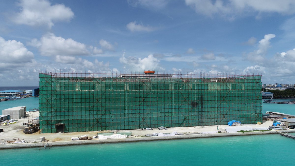 MACLmedia's tweet photo. Development updates @VelanaAirport
73% of the New Seaplane project is completed.
Facade installation, Interior finishing works, MEP works, fuel pipeline installation works are ongoing.
#VIAdevelopment https://t.co/afsKPUNG34