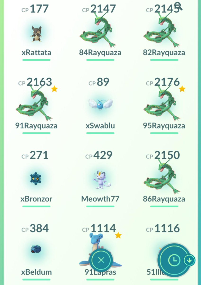 IND00RFISH's tweet photo. #PokemonGO #Rayquaza Today's loot~ Caught a hundo for someone else when I don't even have a hundo myself~ T^T https://t.co/oEZWcE4cu8