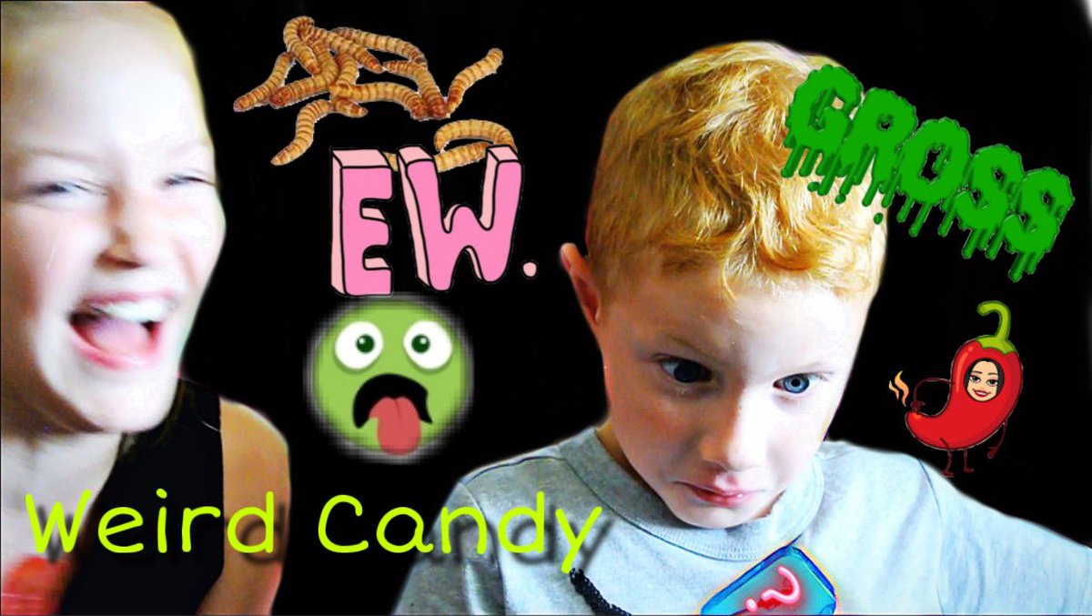 RylieFam's tweet photo. https://t.co/bu725SXAbH check out our new YouTube video!! It was a good one!! #youtubekids #familychannel #youtube #challenge #candy #youtubechallenge #kids #weirdcandy https://t.co/CR8EPXDGyZ