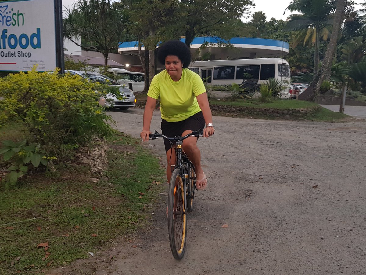 lenoraqfj's tweet photo. Always fun to be biking around Pac Habour -- where do I sign up to be Fiji's Climate Change Champion? 
#con23 https://t.co/bmLvjdlyCB