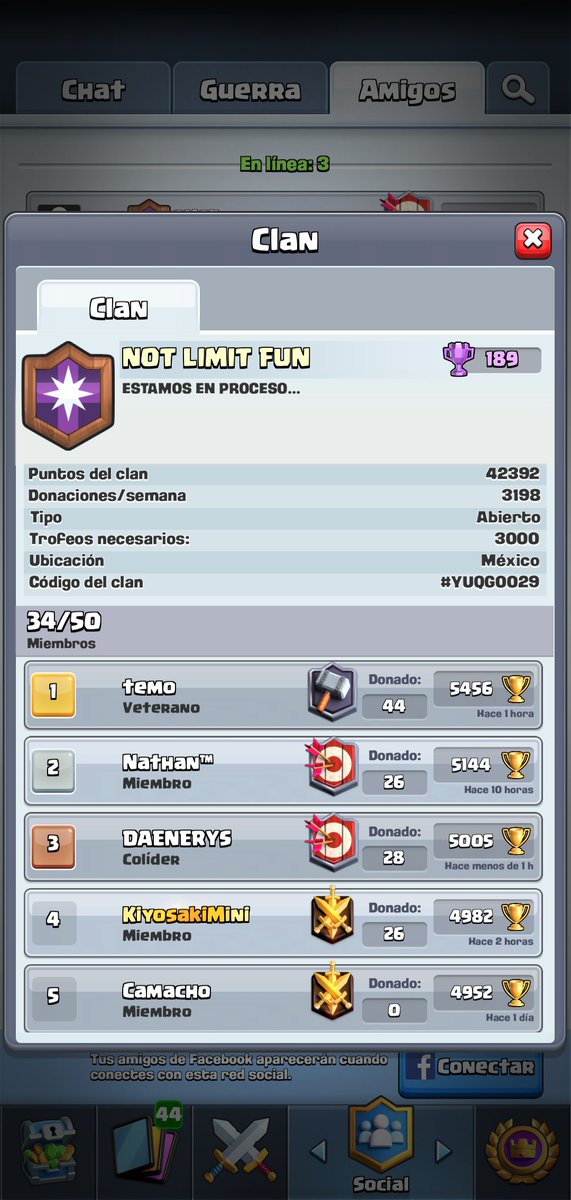 CLAN OFICIAL <a href="/NLF17SPORT/">NOT LIMIT FUN</a>  COMPETITIVO CON GRAN NIVEL APOYAR Y AVISEN QUIEN QUIERA ENTRAR TAMBIEN TENEMOS NUESTRA CANTERA UNANCE💪💪🥇🥇 NUEVAS METAS Y NUEVOS PROYECTOS ANIMO APOYEN