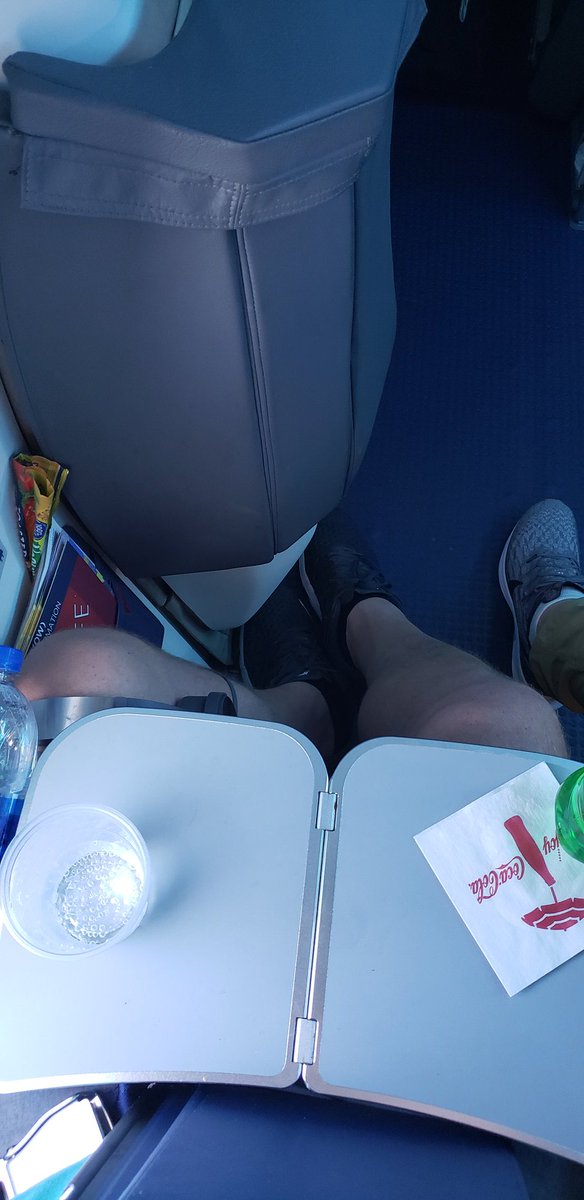 JAlanPaul's tweet photo. @Delta just an FYI... On the 757 plane I took this morning, the exit row seat 19A should NOT be considered Comfort Plus. I ended up paying more to be crammed against the door and wall. I probably would have been fine in economy. https://t.co/5D7ZlKPAag