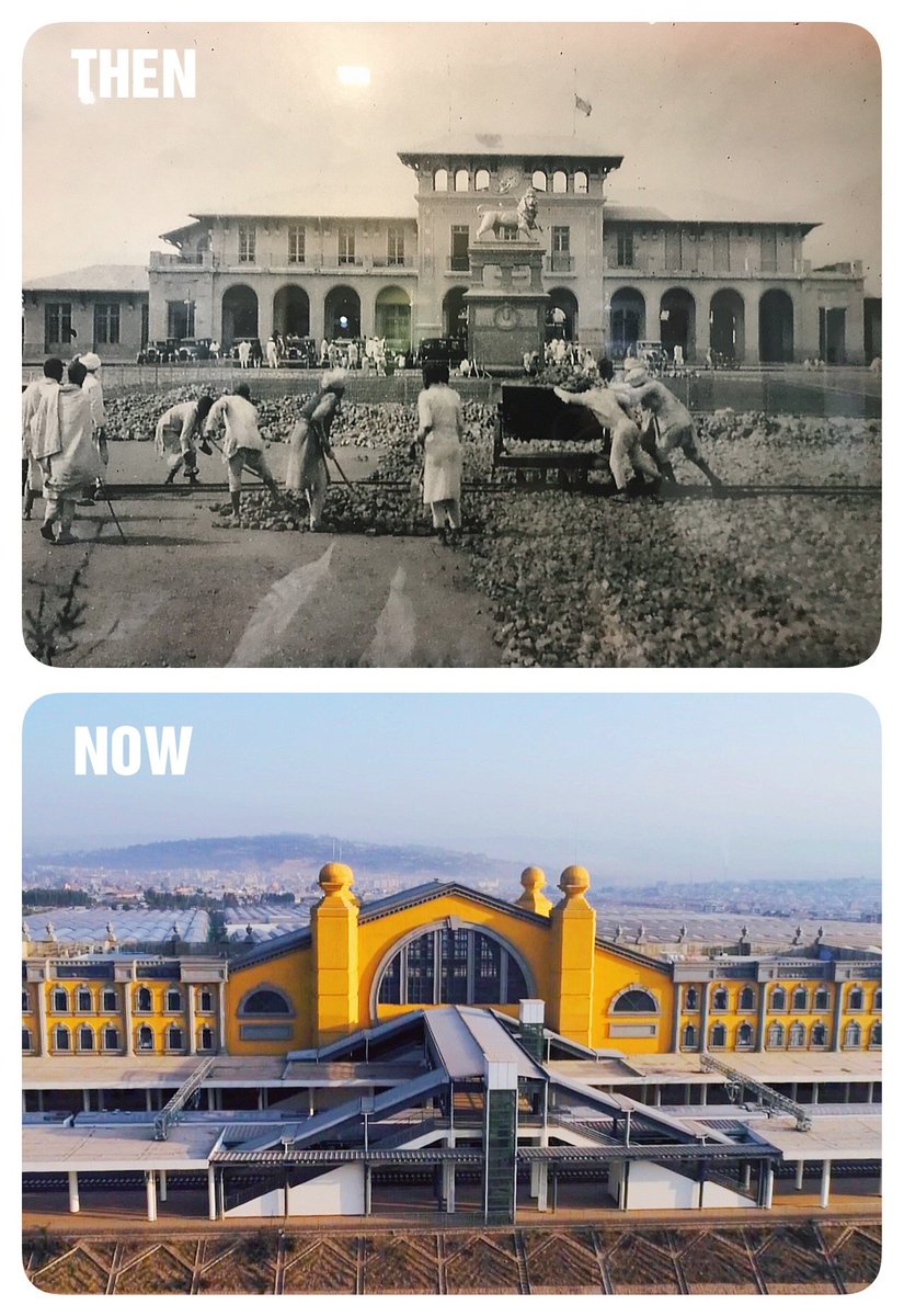 CCECC8's tweet photo. 👀Did you know the behind story of the #AddisAbabaDjiboutiRailway? What are the differences between the old one and the new one? The images below, make us realize all over again how the Addis Ababa-Djibouti Railway changes then and now. #ThenVsNow #Ethiopia #Africa https://t.co/6ErZ8rabPr