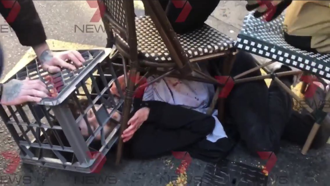 A humble milk crate being put to good use in Sydney... #courtesy7News