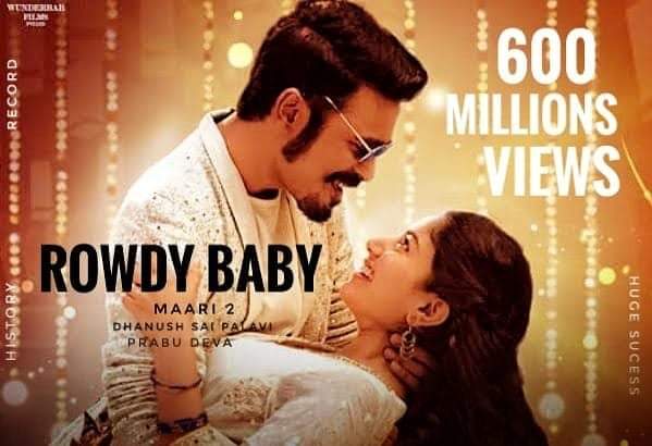 ganeshdefender's tweet photo. Just now #Rowdybaby set another new milestone #600Mviews &amp; #2point5M Likes

Every sec #RowdyBaby set new records in #Southindia

Congrats #Maari2 team @dhanushkraja 
@DirectorS_Shiva
@B_RAJA_

#600MviewsforRowdyBaby 
#2Point5MLikesForRowdyBaby https://t.co/7mtRNAxZst
