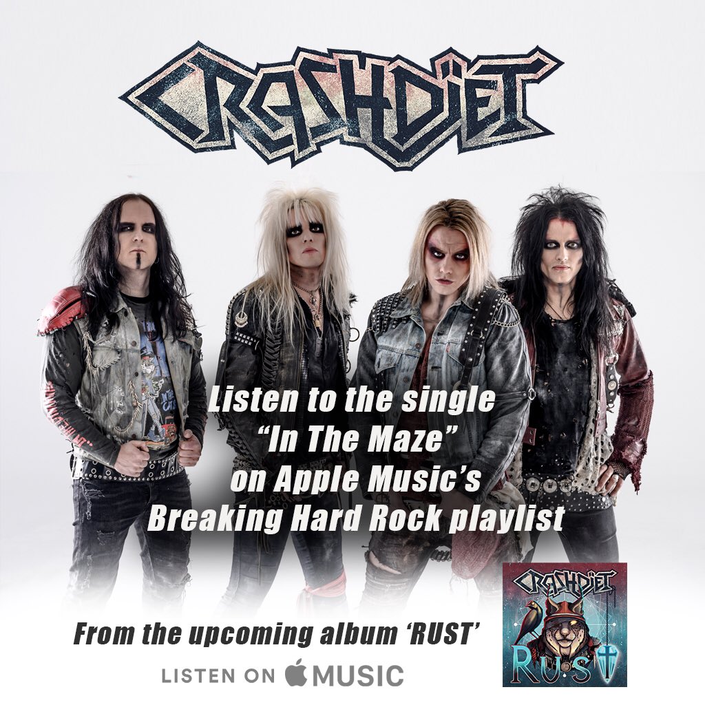 Go to @applemusic to hear “In The Maze” on the #BreakingHardRock playlist! music.apple.com/playlist/break… Pre-add our upcoming album, “RUST” too (Sept. 13th). Thanks @suzytothec for the support!!! @thedarkness @steel_panther @69eyesofficial & tons more cool bands on it too. PLAY LOUD!