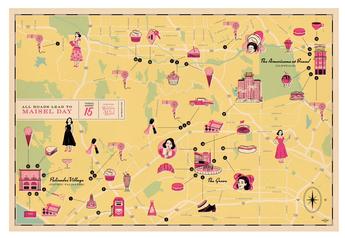 Los Angeles: Maisel Day is August 15! Celebrate <a href="/MaiselTV/">The Marvelous Mrs. Maisel</a> in style with deals straight from the 1950's. For a full list of participating locations, head to MaiselDay.com. Be sure to share your marvelous photos with us using #MrsMaisel!
facebook.com/maiseltV
 <a href="/MaiselTV/">The Marvelous Mrs. Maisel</a>